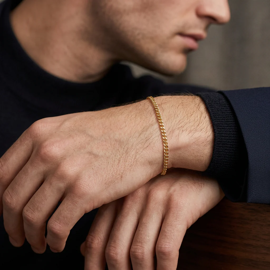 Pulso Cubano 1 g / 20 cm / 2 mm Oro Amarillo 18K - Image 2