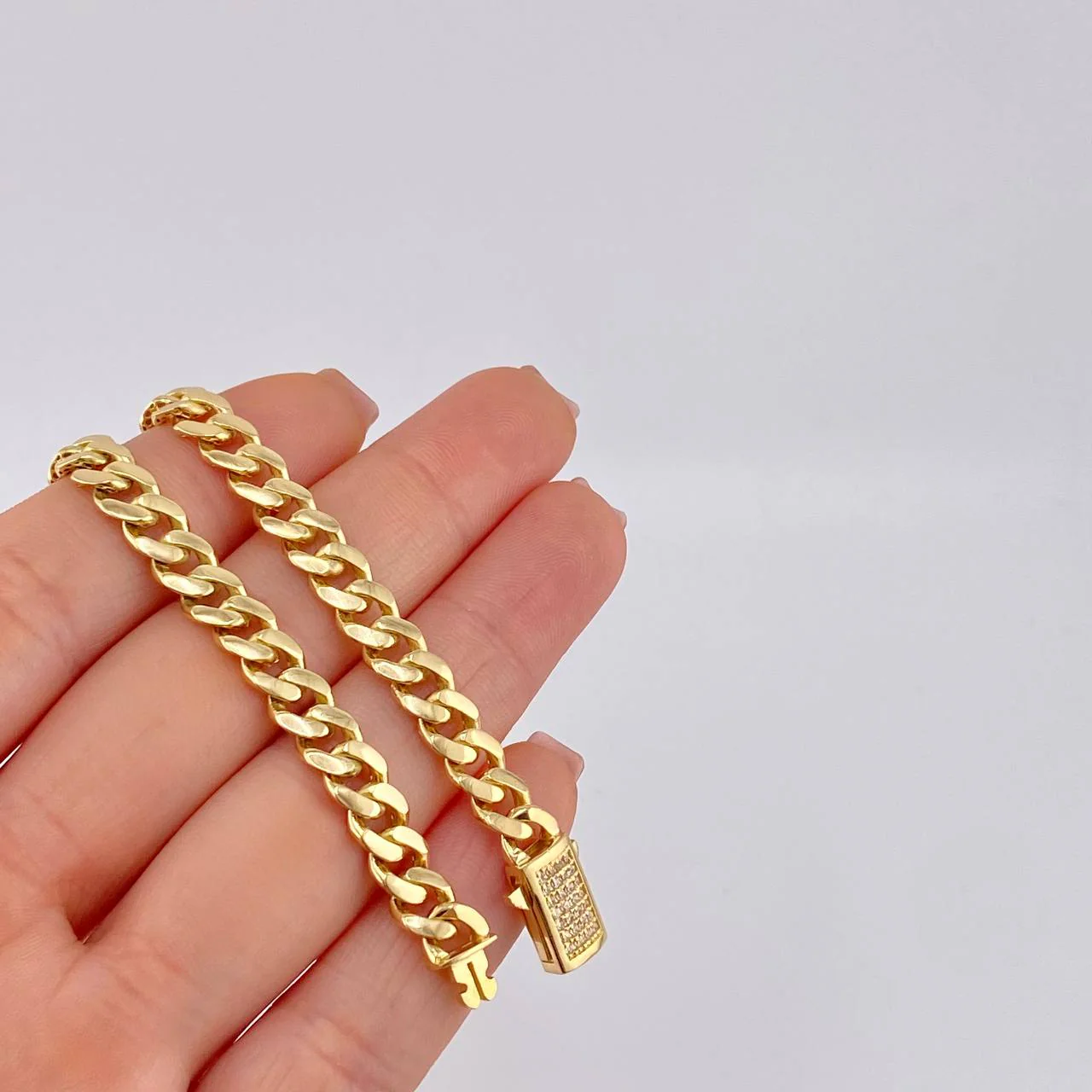 Pulso Cubano 11.5 g / 21,7 cm / 6,35 mm Oro Amarillo 18K +1 - Image 3