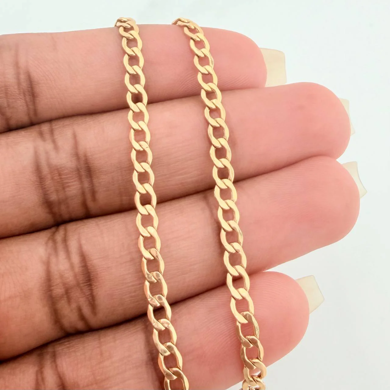 Pulso Cubano 2.2gr / 20cm / 3mm Oro Amarillo +1 18K $ - Image 4
