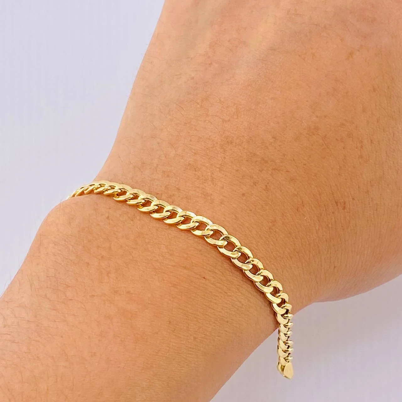 Pulso Cubano 4.25gr / 19.5cm / 5.2mm Oro Amarillo 18K - Image 4