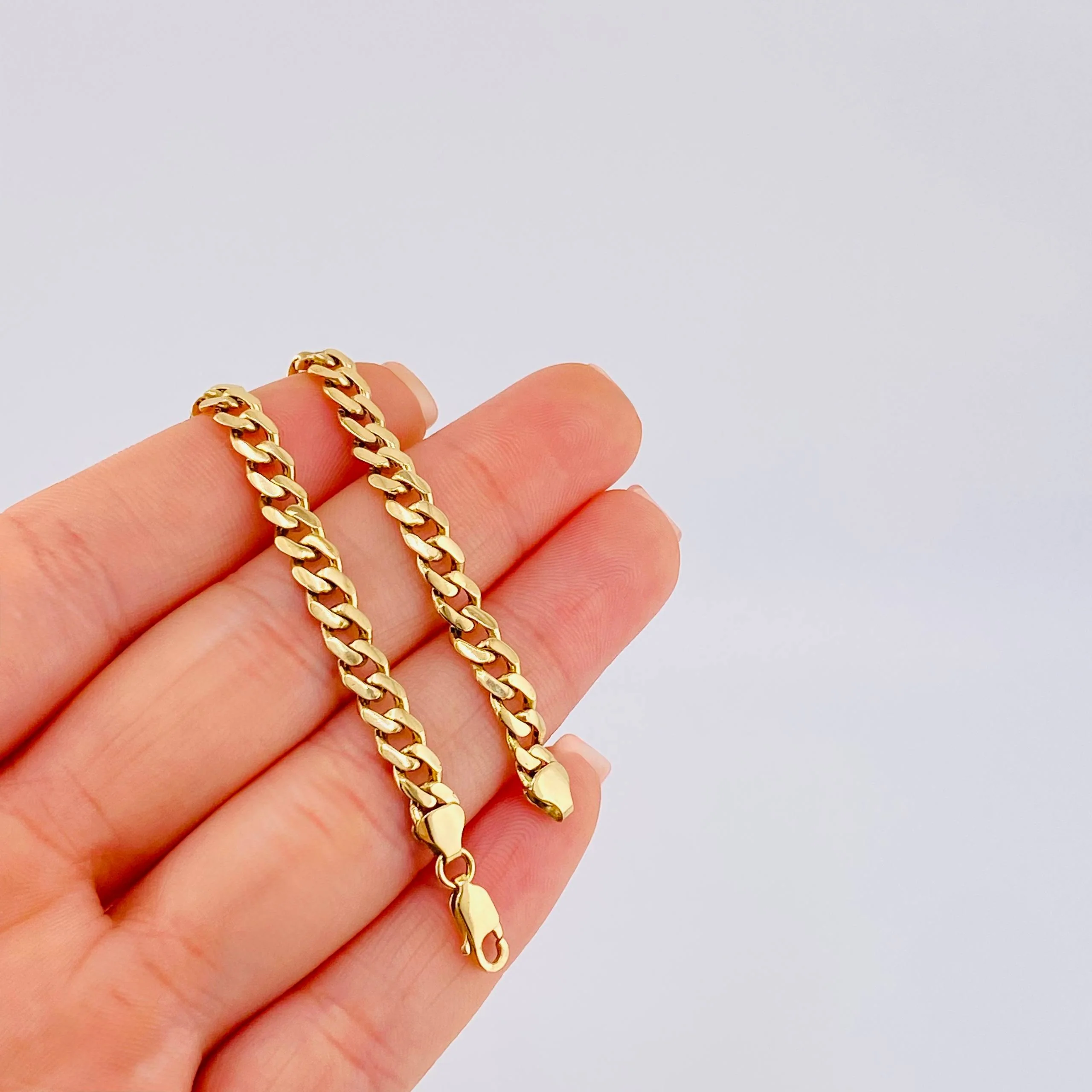 Pulso Cubano 6.9gr / 20cm / 5.15mm Oro Amarillo 18K - Image 3