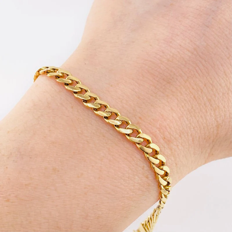 Pulso Cubano 6.9gr / 20cm / 5.15mm Oro Amarillo 18K - Image 4