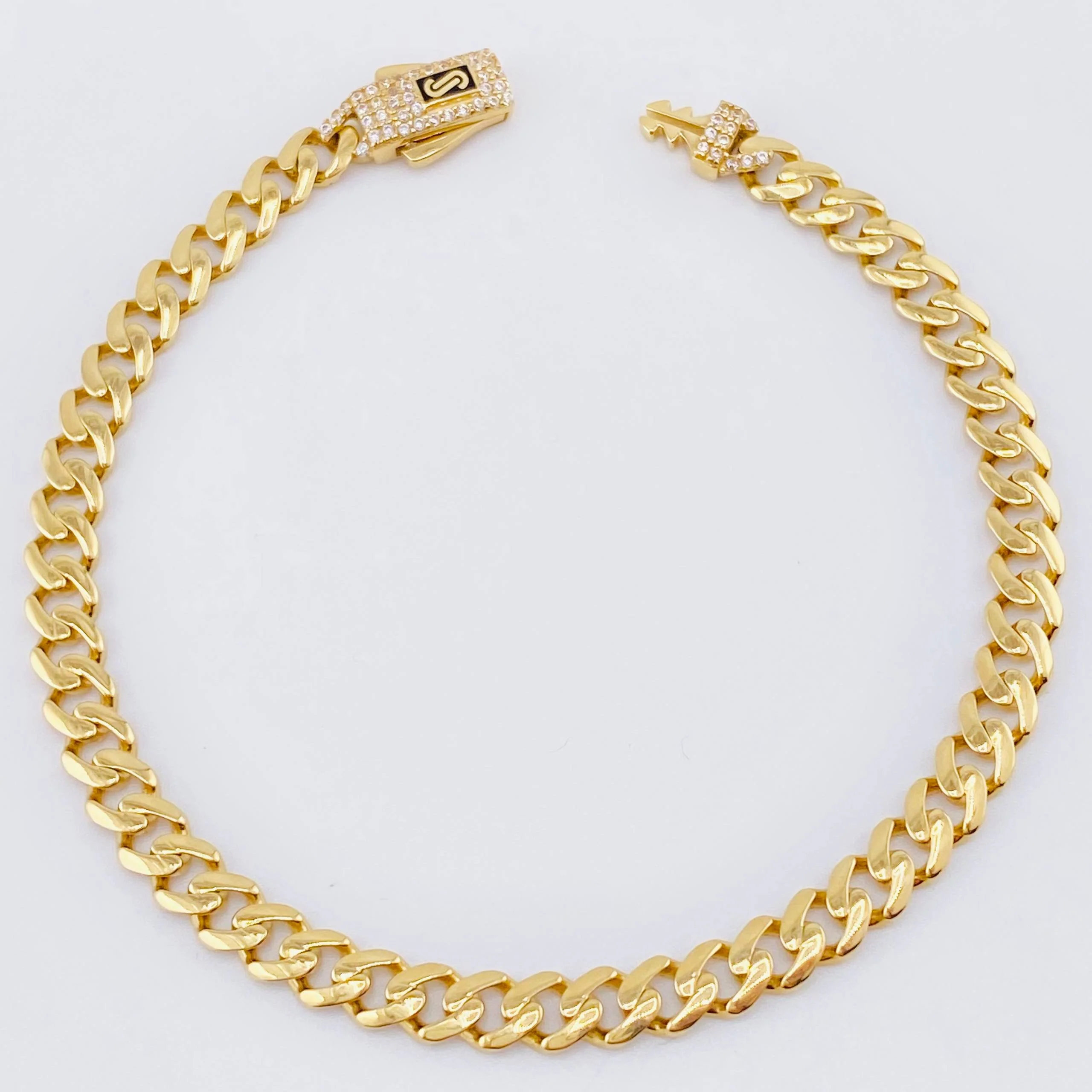 Pulso Cubano Monaco 10.5gr / 21cm / 6.9mm Oro Amarillo +4 18K