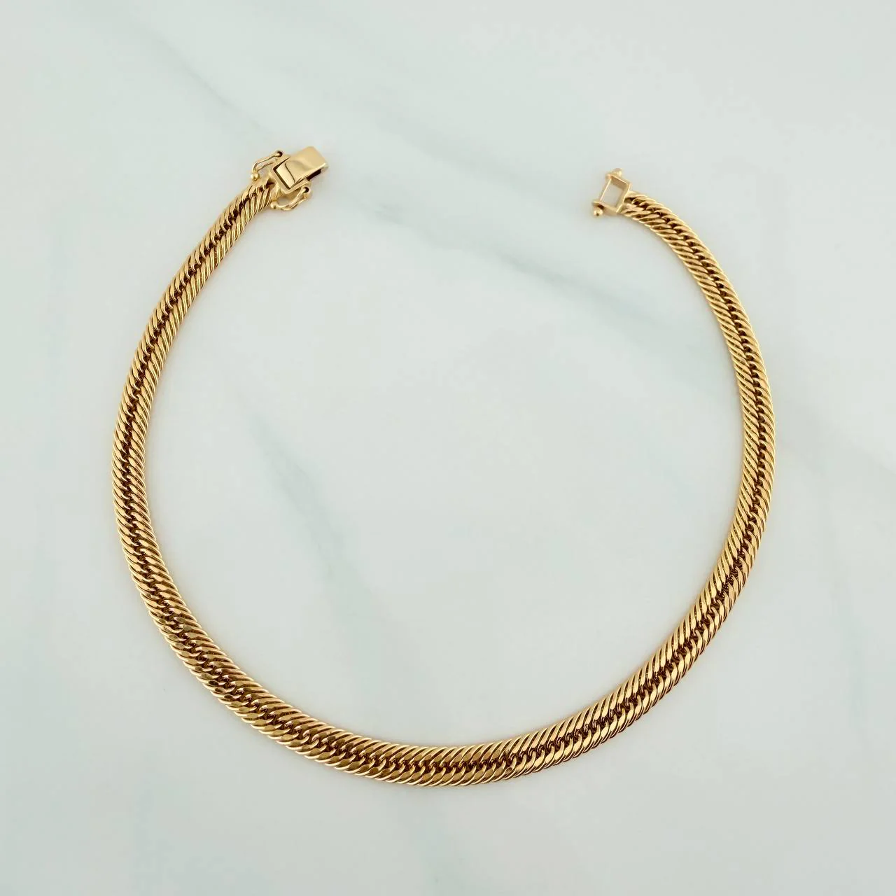 Pulso Cubano Reticulado 4.1gr / 20.3cm / 3.7mm Oro Amarillo +3 18K &