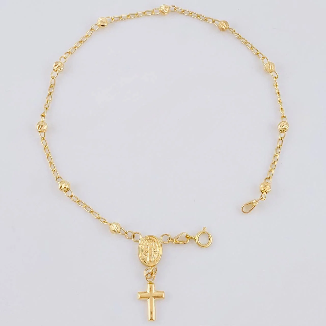 Pulso Denario Virgen de la Milagrosa 2.05g / 18.8cm / 3.05mm Oro Amarillo 18K