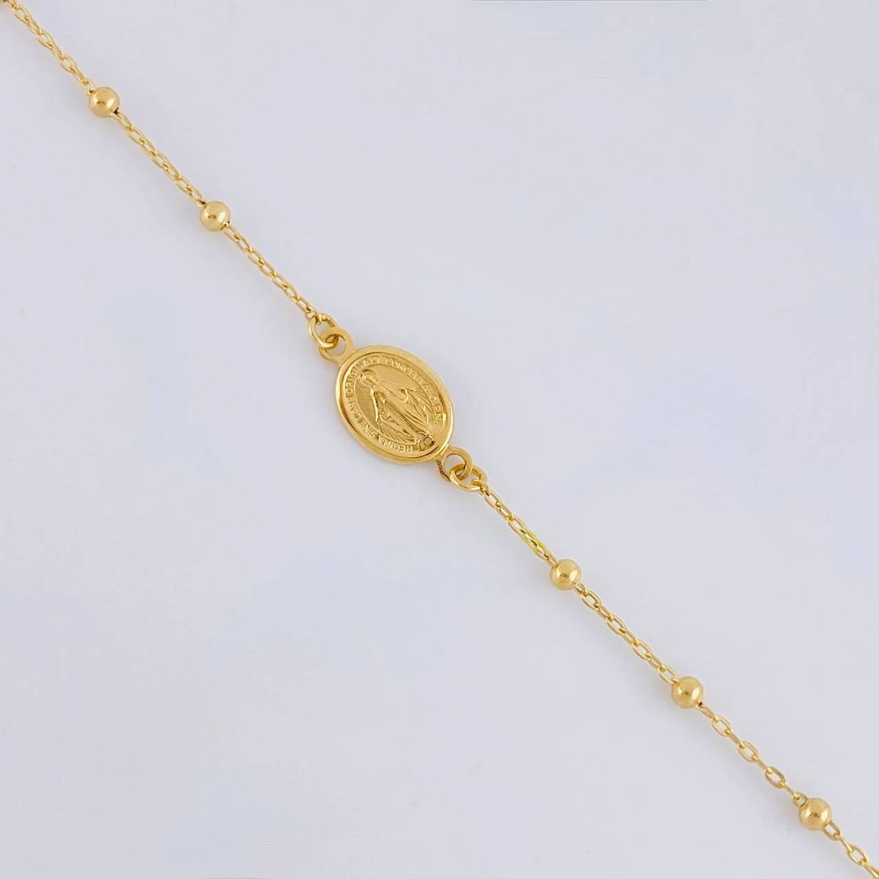 Pulso Denario Virgen Milagrosa 1.7 g / 17.7 cm / 1.8 mm Oro Amarillo 18K - Image 2