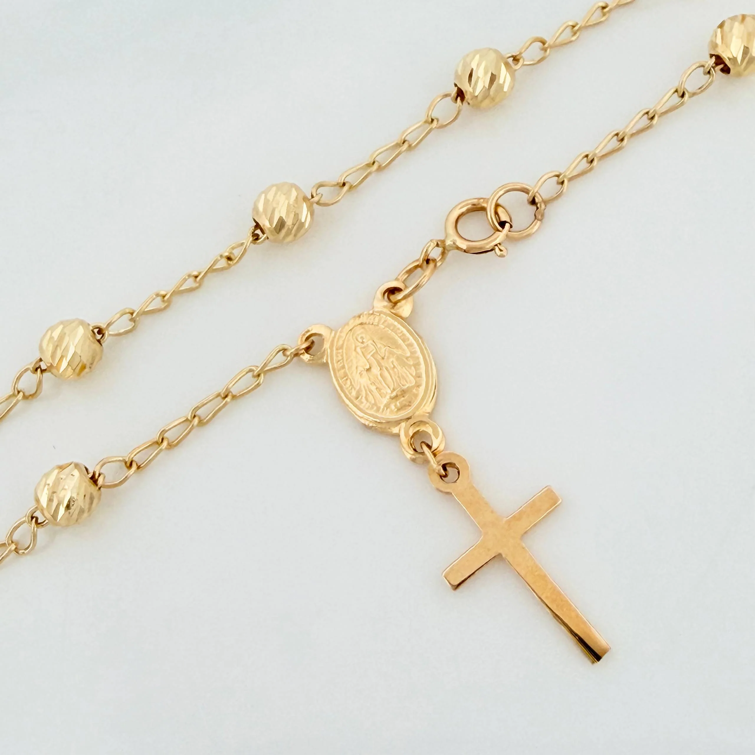 Pulso Denario virgen milagrosa 2.85g / 20cm / 3.6mm Tres Oros 18K - Image 2