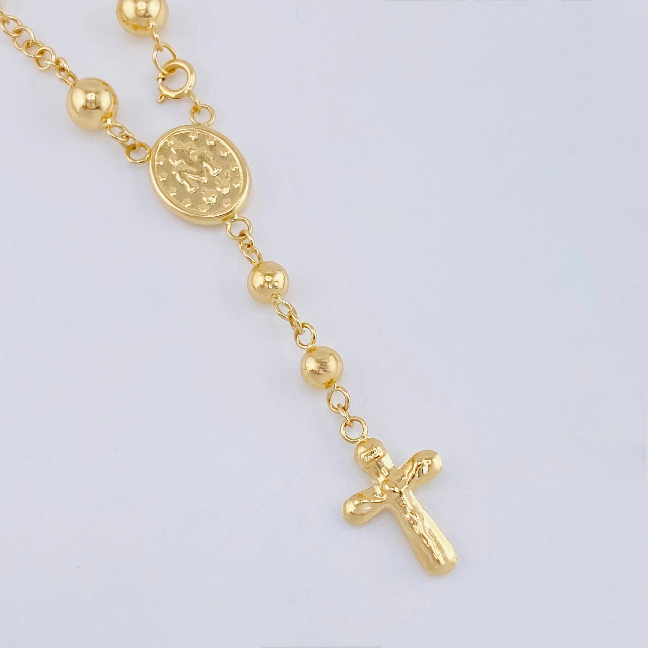 Pulso Denario Virgen Milagrosa 3.45gr / 18cm / 3.9mm Oro Amarillo 18K * - Image 3