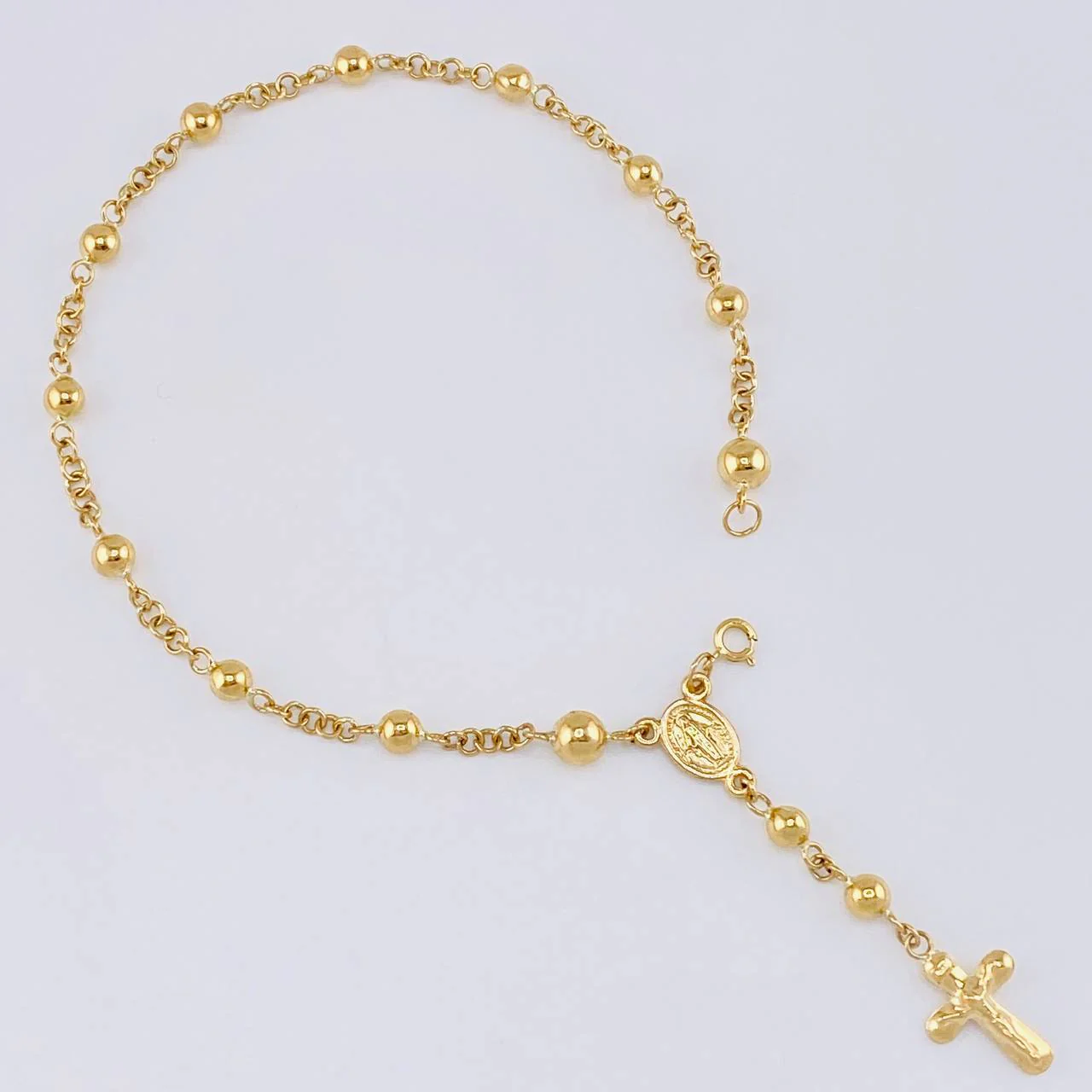Pulso Denario Virgen Milagrosa 3.9 g / 21 cm / 4 mm Oro Amarillo 18K