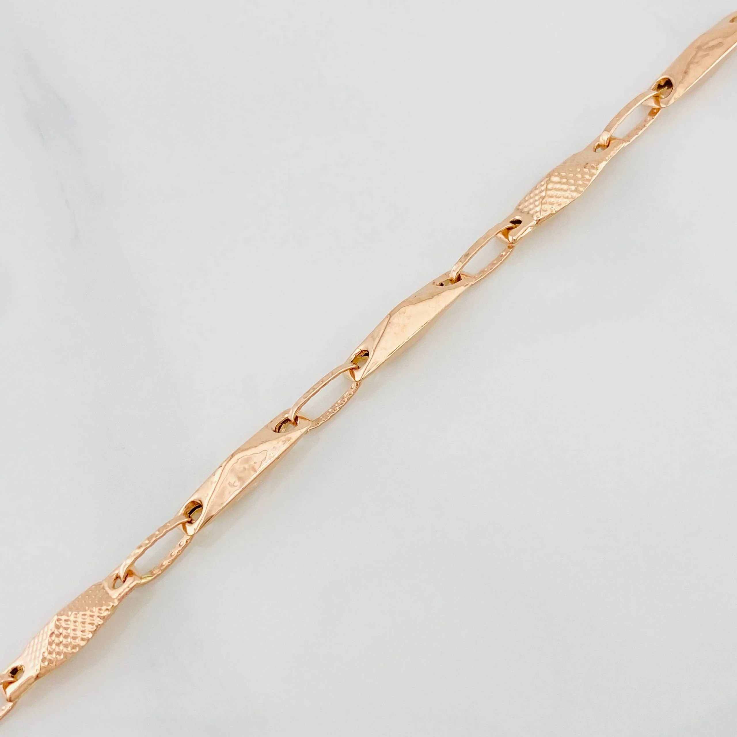 Pulso Eslabon 4g / 20.5cm / 3.72mm Oro Rosa 18K - Image 3