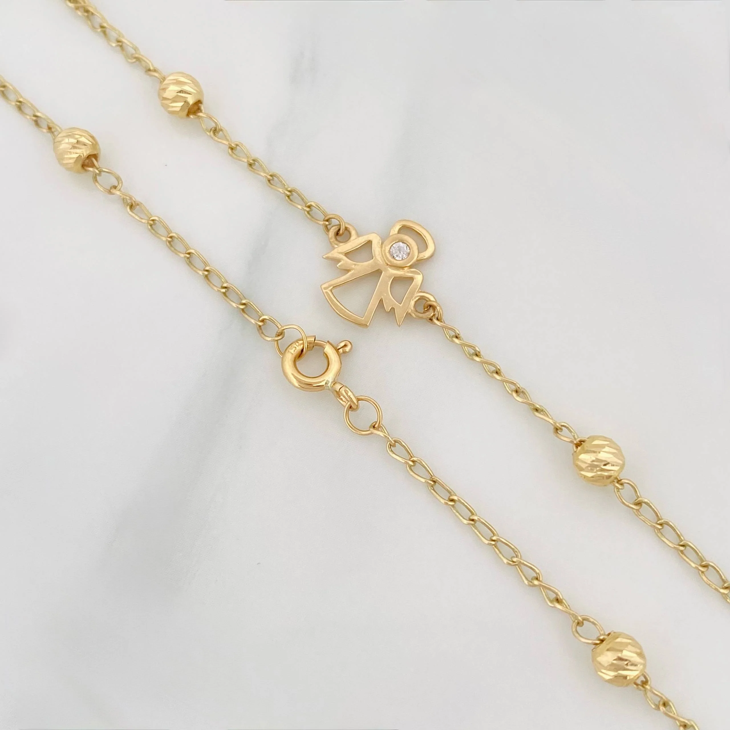Pulso Espiga Ángel 2.55 g / 24.7 cm / 4 mm Oro Amarillo 18K - Image 3