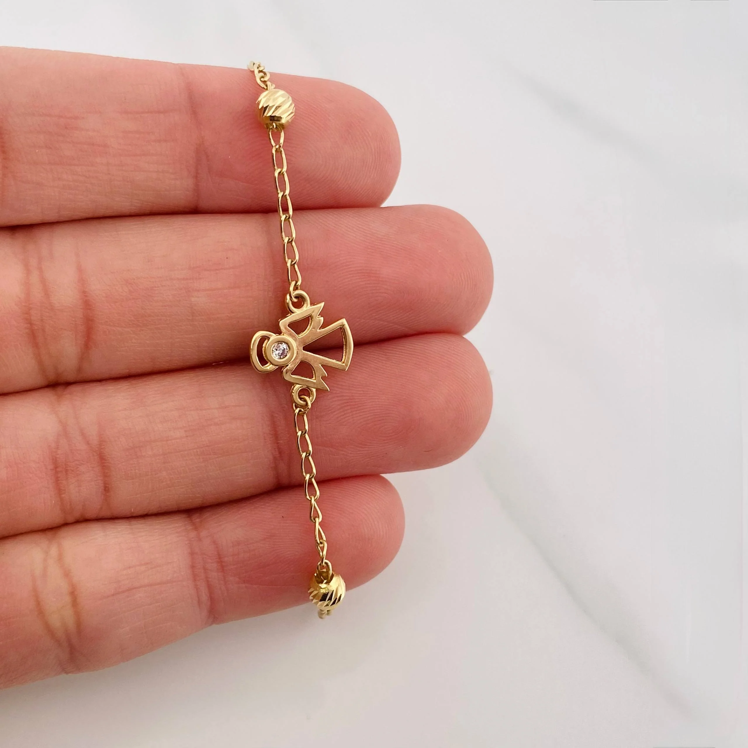 Pulso Espiga Ángel 2.55 g / 24.7 cm / 4 mm Oro Amarillo 18K - Image 4