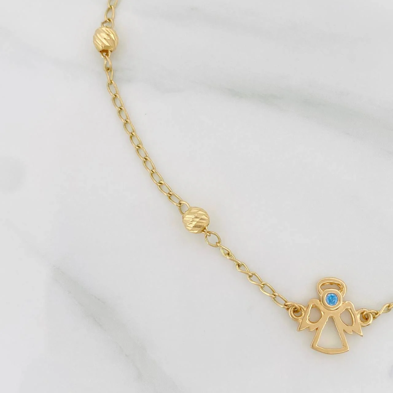 Pulso Espiga Ángel 2.7 g / 25 cm / 4 mm Oro Amarillo 18K - Image 2