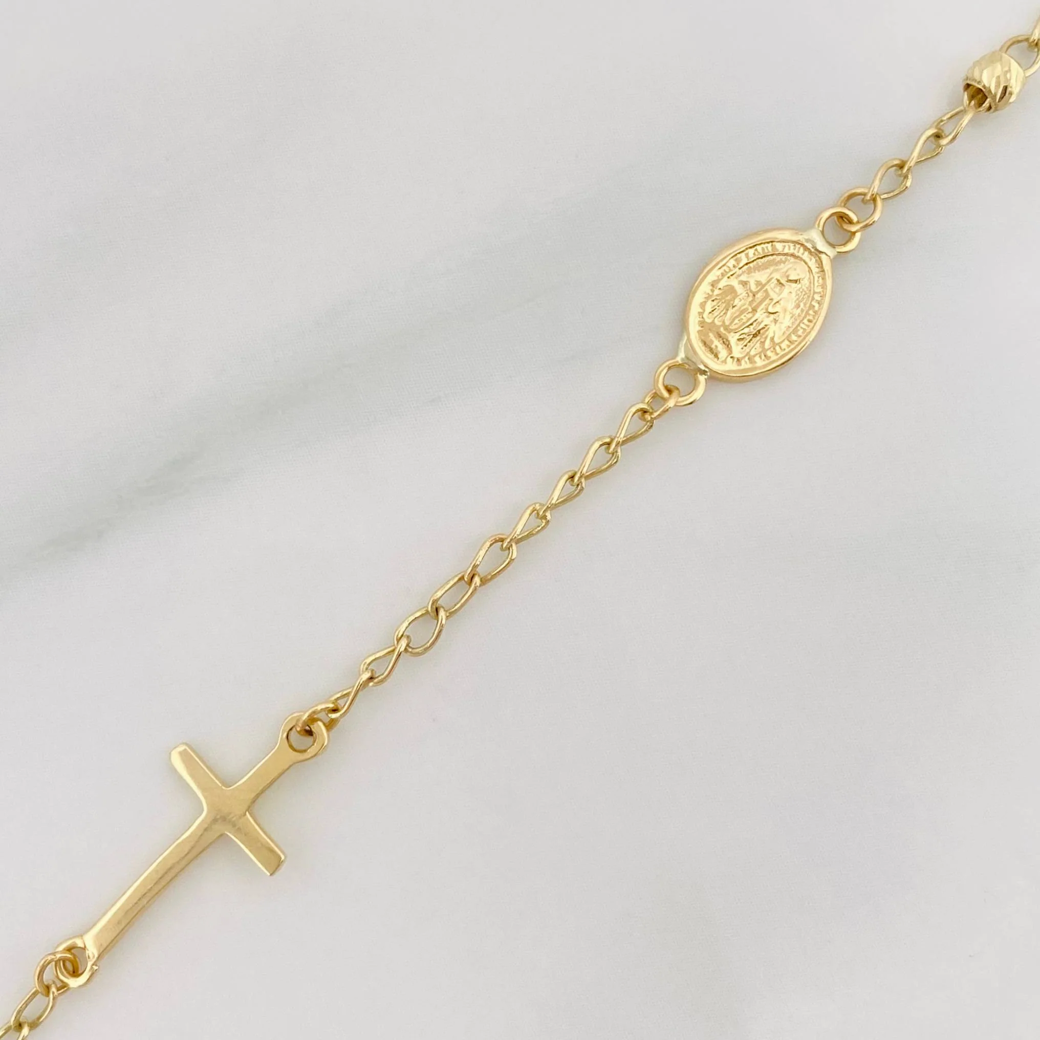 Pulso Espiga Virgen Milagrosa 2.15 g / 19 cm / 1.7 mm Oro Amarillo 18K - Image 3