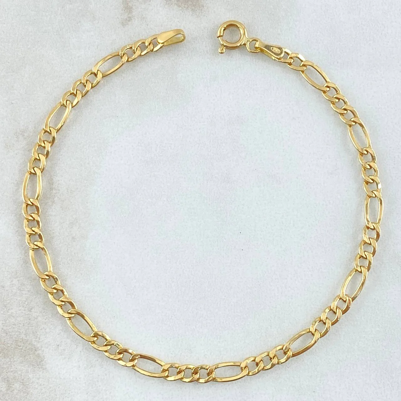 Pulso Figaro 1.65gr / 19cm / 3.3mm Oro Amarillo +1 18K