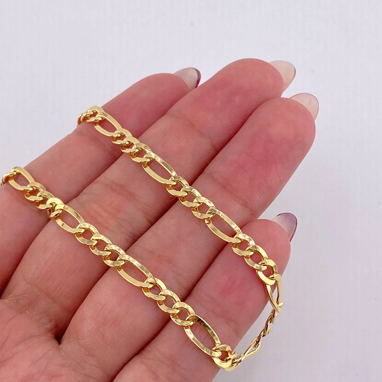 Pulso Figaro 2.45gr / 19.5cm / 4.5mm Oro Amarillo +1 18K - Image 3