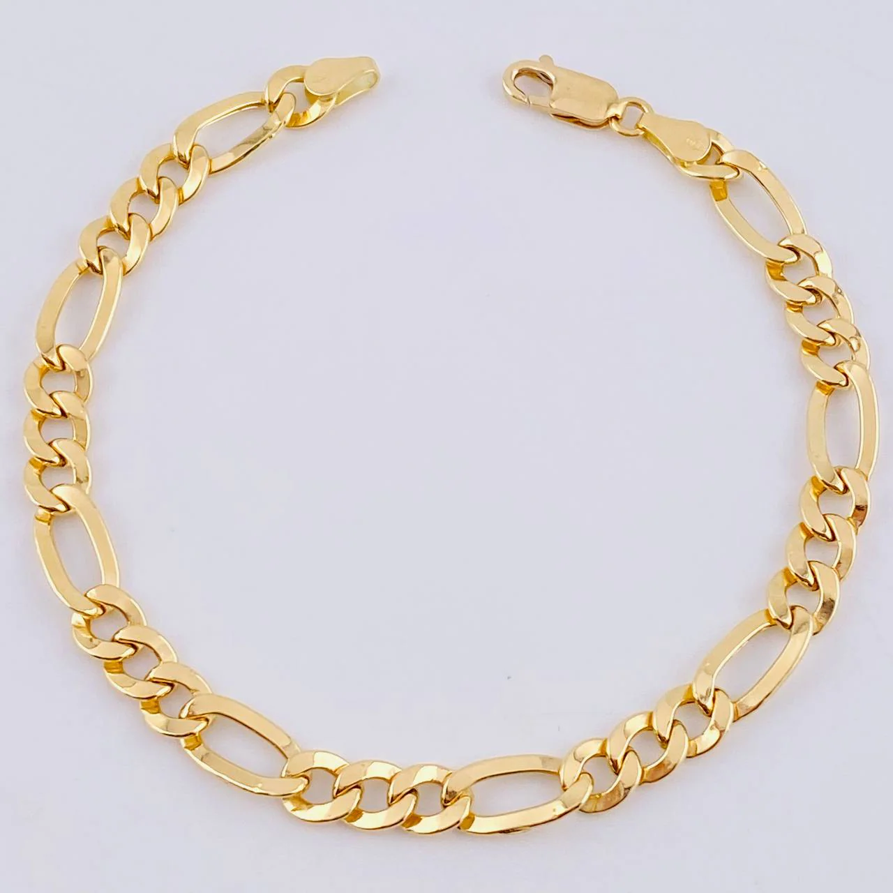 Pulso Figaro 3.8gr / 19cm / 5.4mm Oro Amarillo +1 18K *