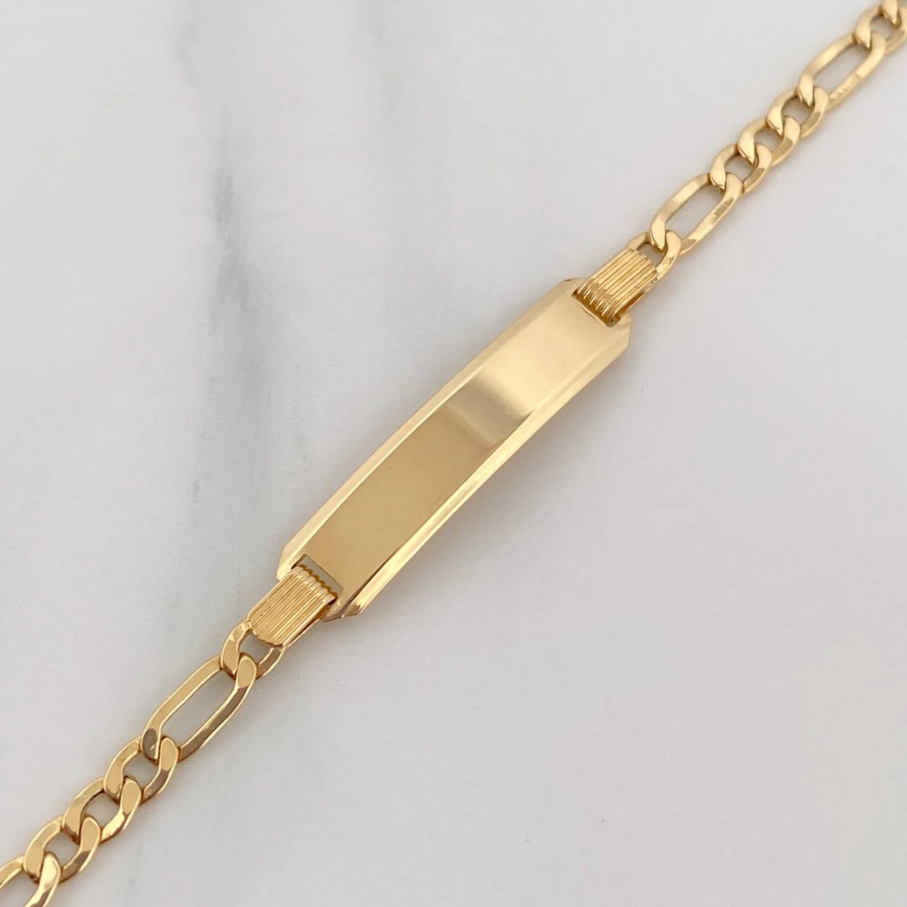 Pulso Figaro Placa Rectangular 3.05 g / 18 cm / 3 mm Oro Amarillo 18K - Image 2