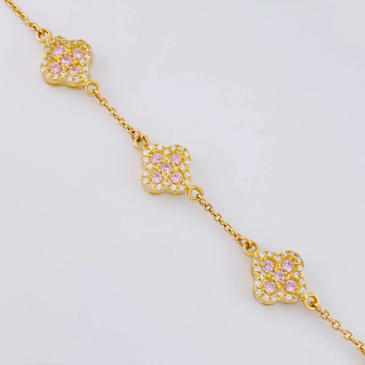 Pulso Flor Trebol 6.85 g / 19 cm / 9.8 mm Oro Amarillo 18K - Image 3