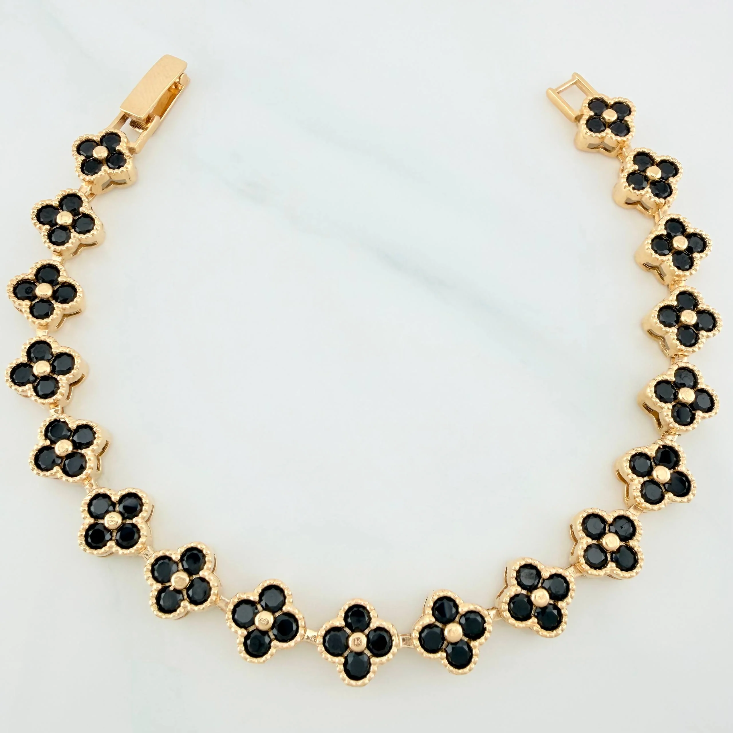 Pulso Flores 13.7 g / 17.5 cm / 7.6 mm Oro Amarillo 18K