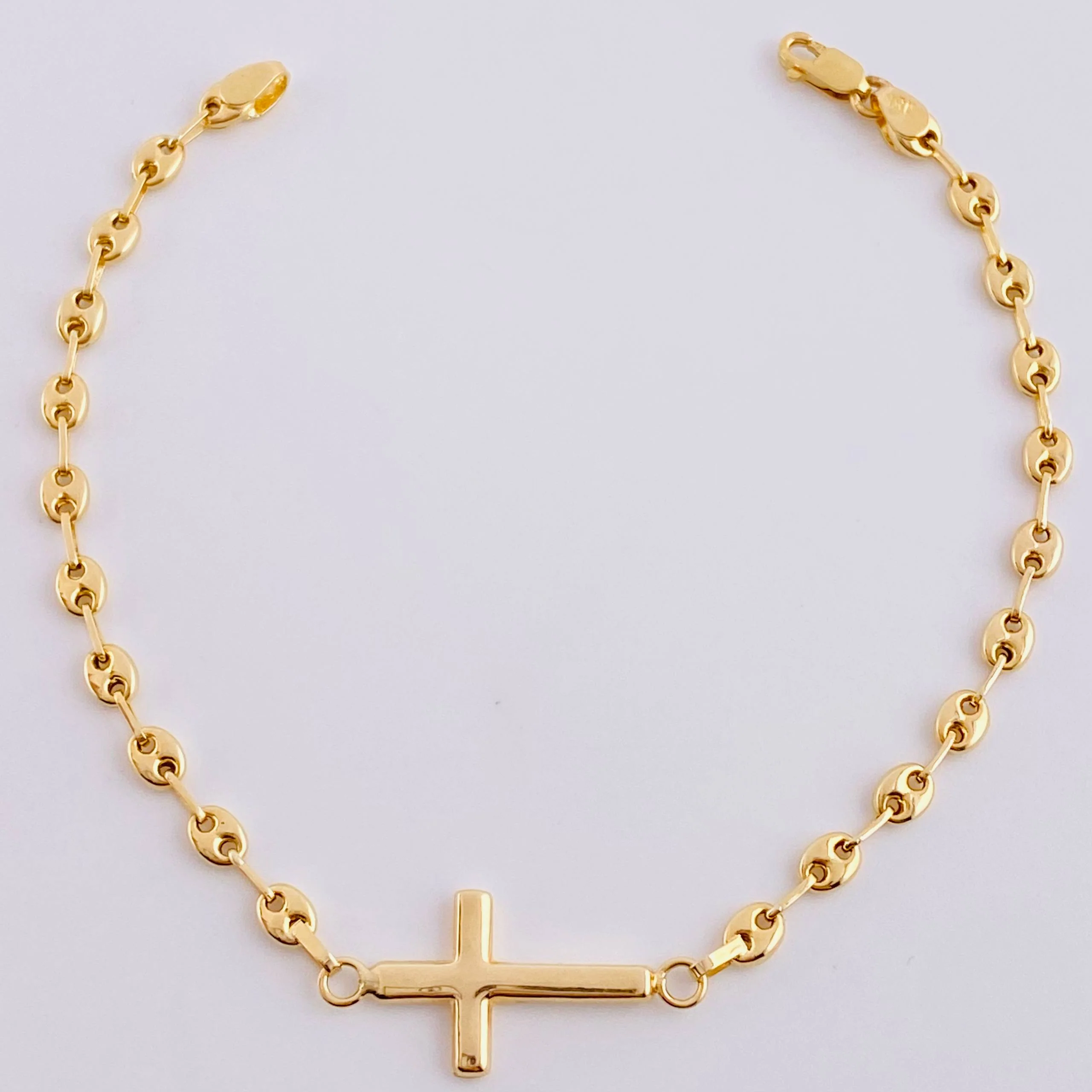 Pulso Gc Herraje Cruz Lisa 2.25 g / 17 cm / 3.2 mm Oro Amarillo 18K