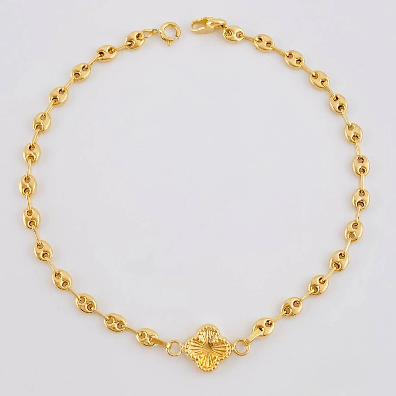 Pulso Gc Herraje Trebol 2.25 g / 19 cm / 3.1 mm Oro Amarillo 18K