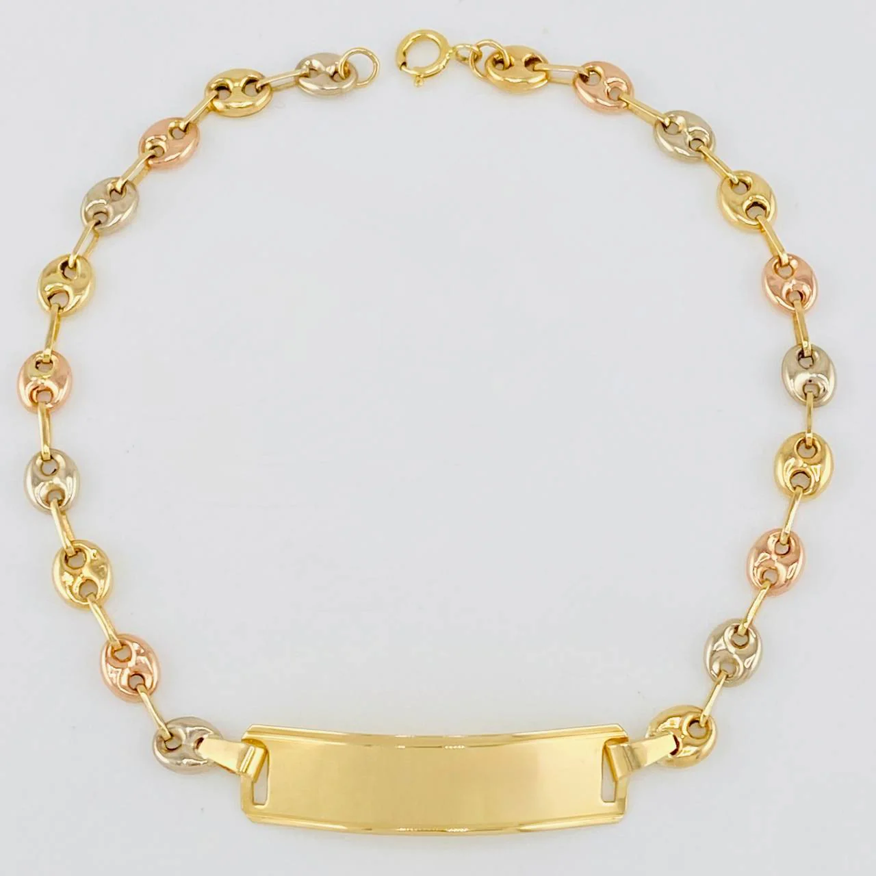 Pulso Gc Placa curva rectangular 2.6g / 18.2cm / 4.1mm Tres Oros 18K