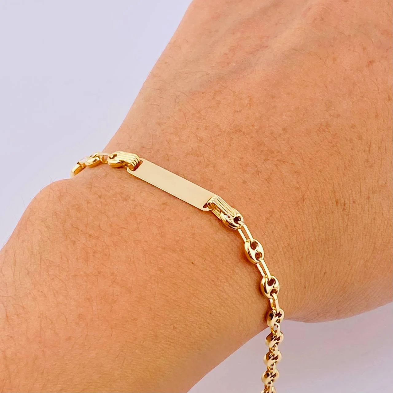 Pulso Gc Placa Rectangular 2.25gr / 15cm / 4mm Oro Amarillo 18K - Image 4