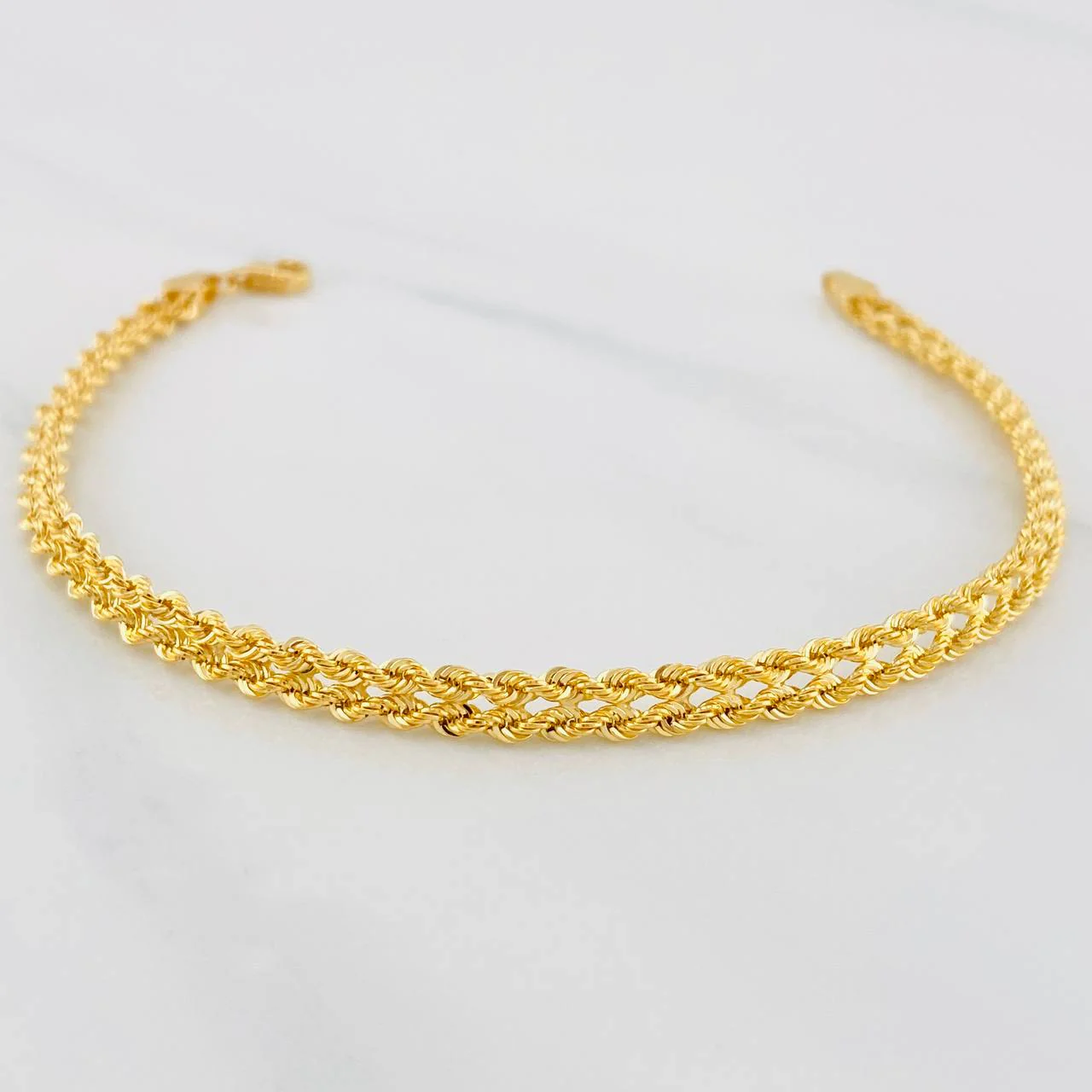 Pulso Lazo Corazon 2.85g / 19cm / 4.29mm Oro Amarillo 18K