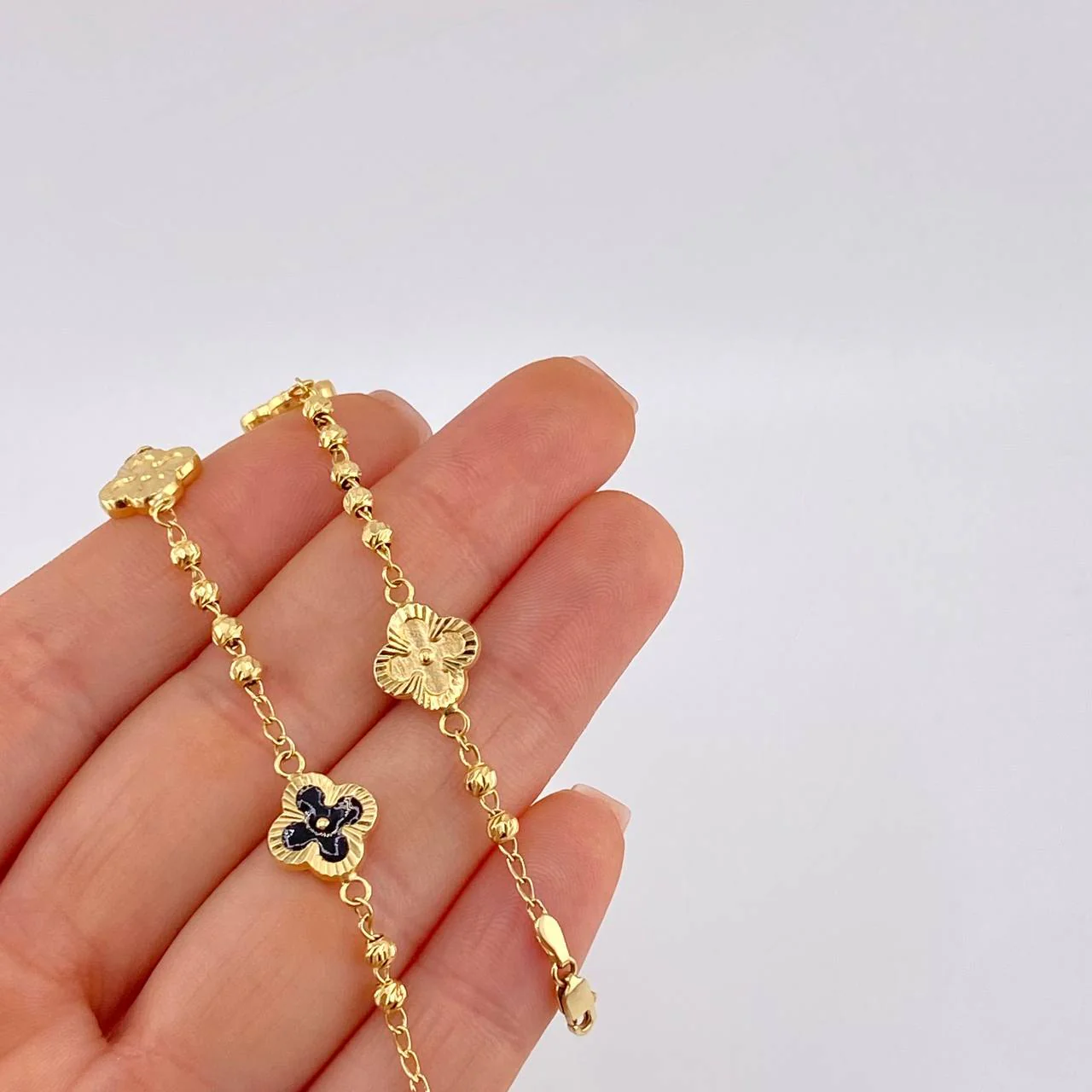 Pulso Militar Trebol Doble Faz 4.3 g / 19.2 cm / 3 mm Oro Amarillo 18K - Image 3