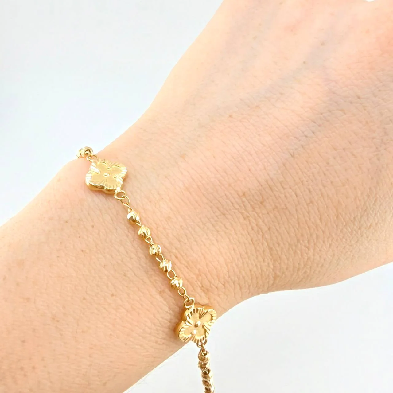 Pulso Militar Trebol Doble Faz 4.3 g / 19.2 cm / 3 mm Oro Amarillo 18K - Image 4