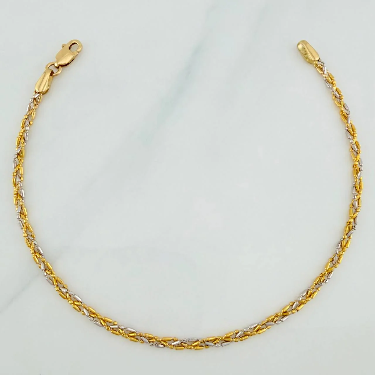 Pulso Morse 2.4 g / 18.5 cm / 5.29 mm Dos Oros Amarillo Blanco 18K