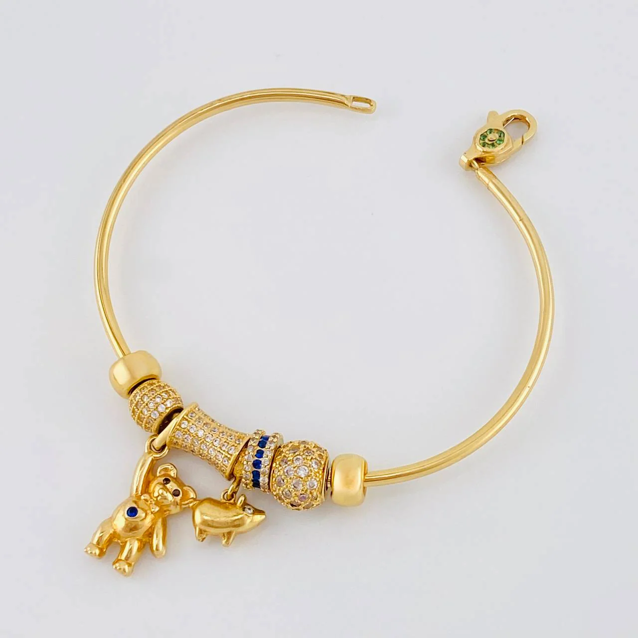Pulso PD Oso Mano Arriba 15.95 g / 18.6 cm / 1.95 mm Oro Amarillo 18K - Image 2