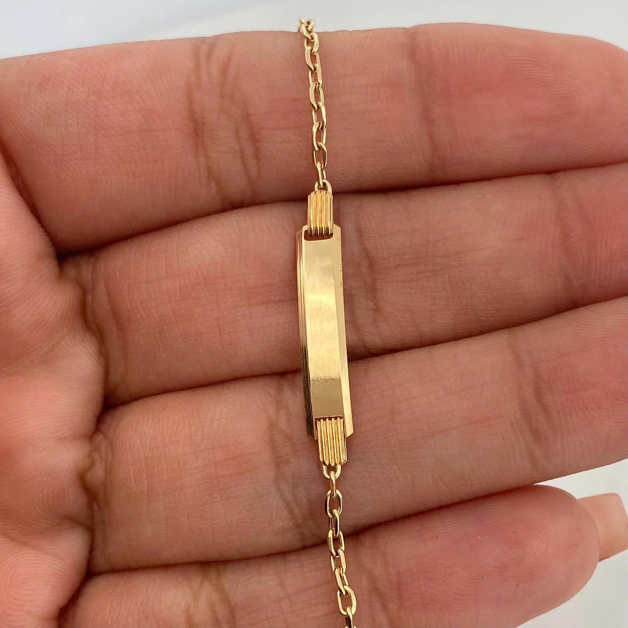 Pulso Placa Aro Seguido 1.5gr / 16cm / 1mm Oro Amarillo +3 18K % - Image 4