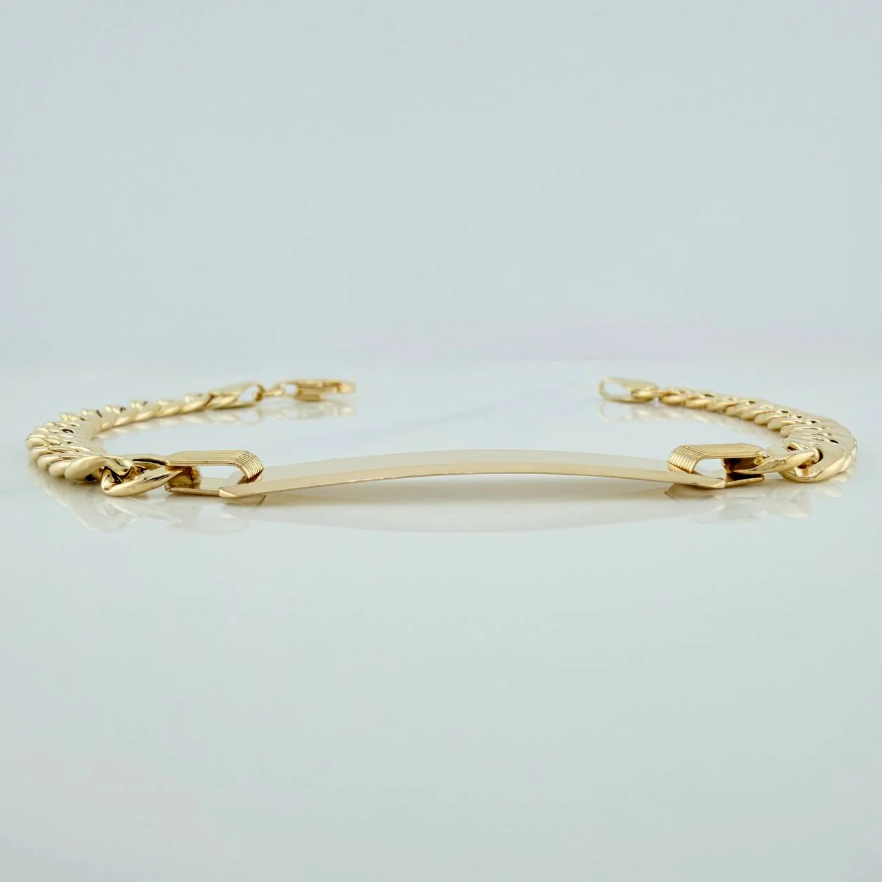 Pulso Placa Cubana 11.05gr / 21cm / 4mm Oro Amarillo 18K - Image 2