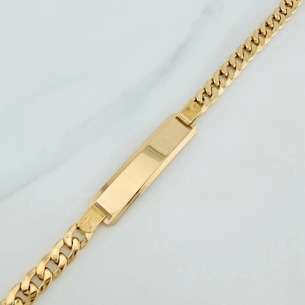 Pulso Placa Cubana 11.05gr / 21cm / 4mm Oro Amarillo 18K - Image 3