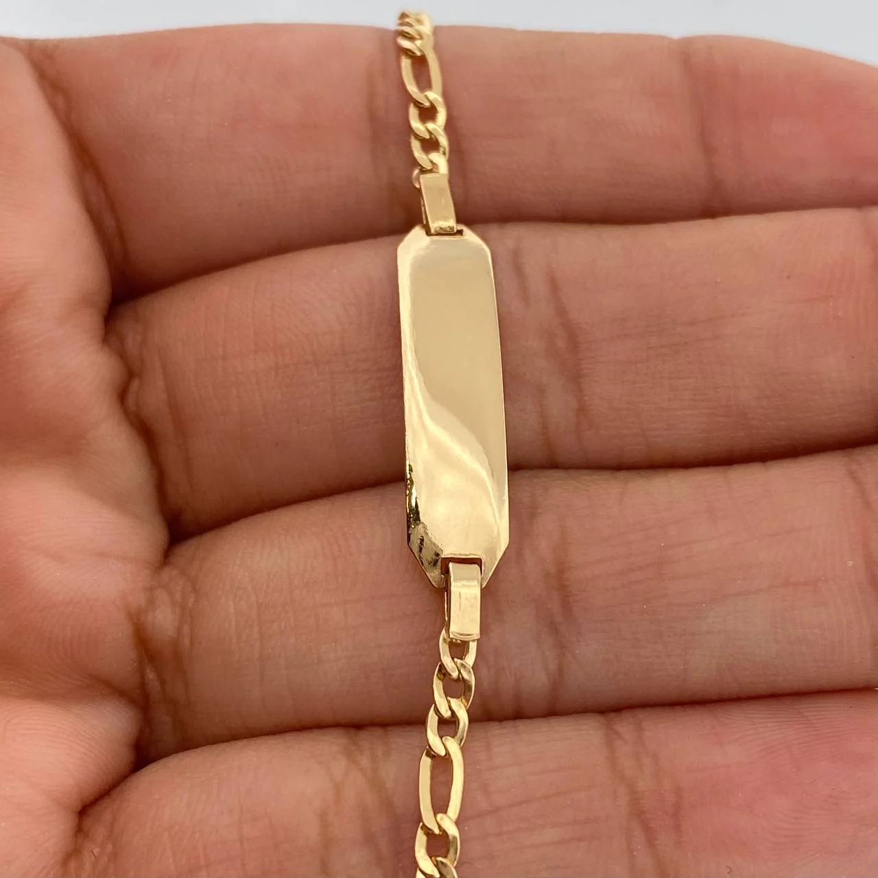 Pulso Placa Figaro 2gr / 15cm / 2mm Oro Amarillo +1 18K & - Image 4