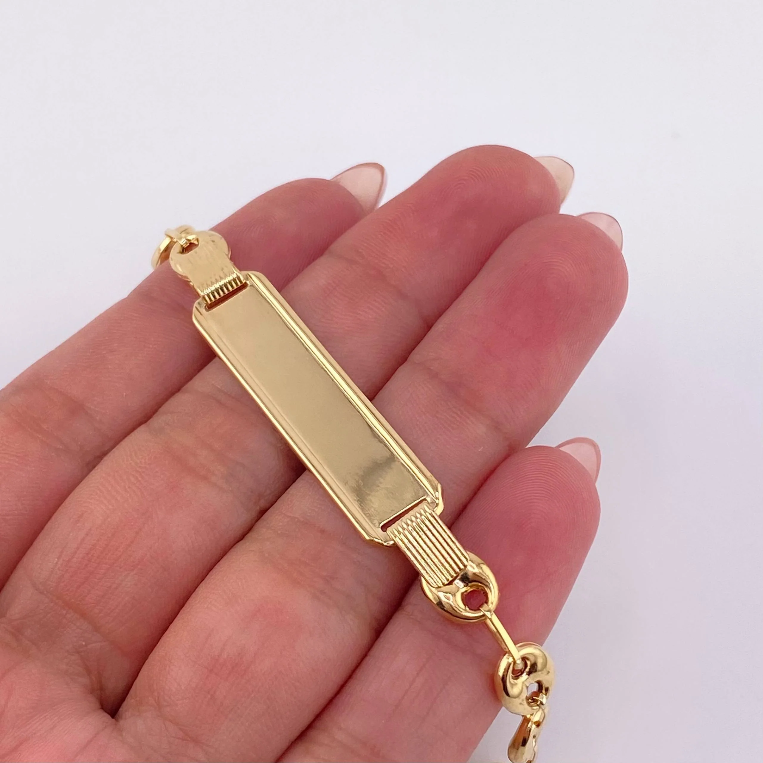 Pulso Placa GC Robusta 5.7gr / 23cm / 6.3mm Oro Amarillo 18K - Image 3