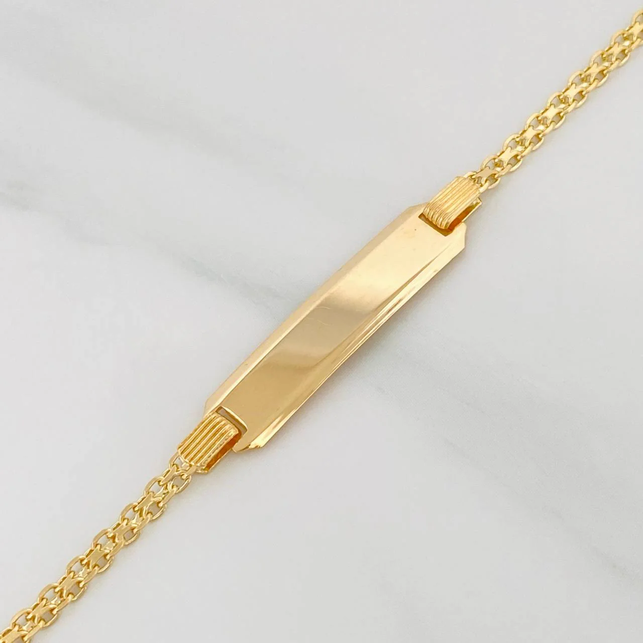 Pulso Placa Rectangular 3.4 g / 17 cm / 1.28 mm Oro Amarillo 18K - Image 3