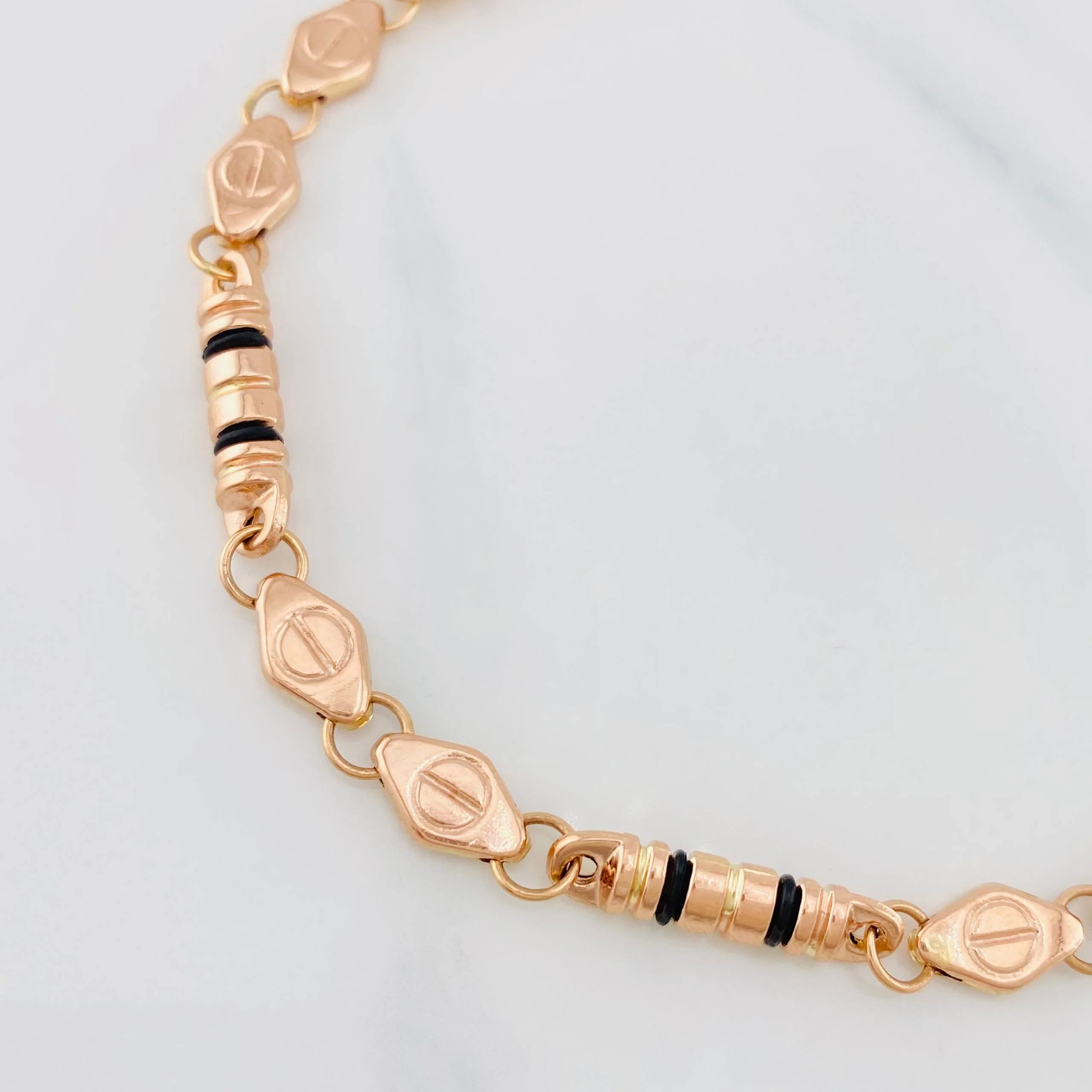 Pulso Rustico Tornillo 6.9g / 22cm / 6.18mm Oro Rosa 18K - Image 2