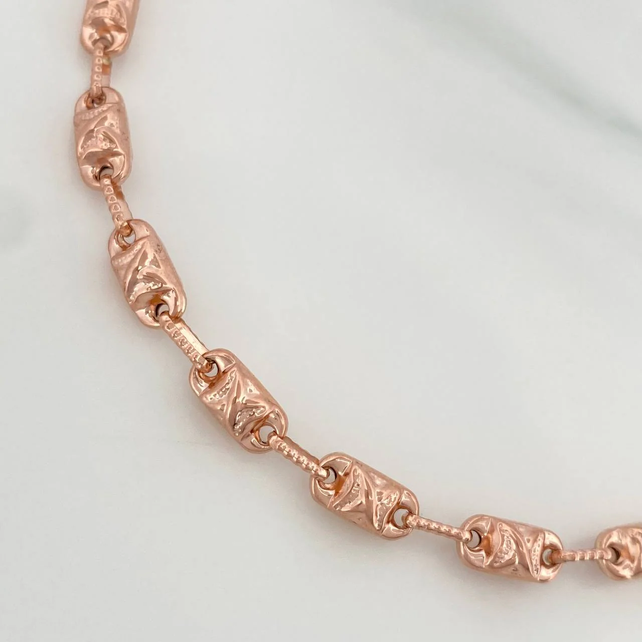 Pulso Rustico X 4.65gr / 19cm / 4.2mm Oro Rosa 18K & - Image 2