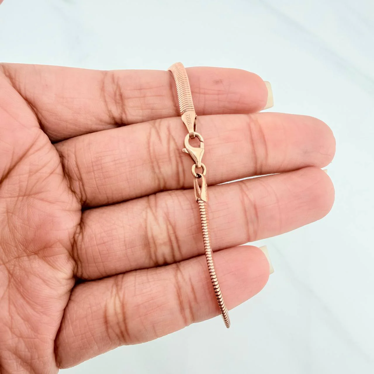 Pulso Serpiente 4.8gr / 18.2cm / 1.64mm Oro Rosa +3 18K $ - Image 5