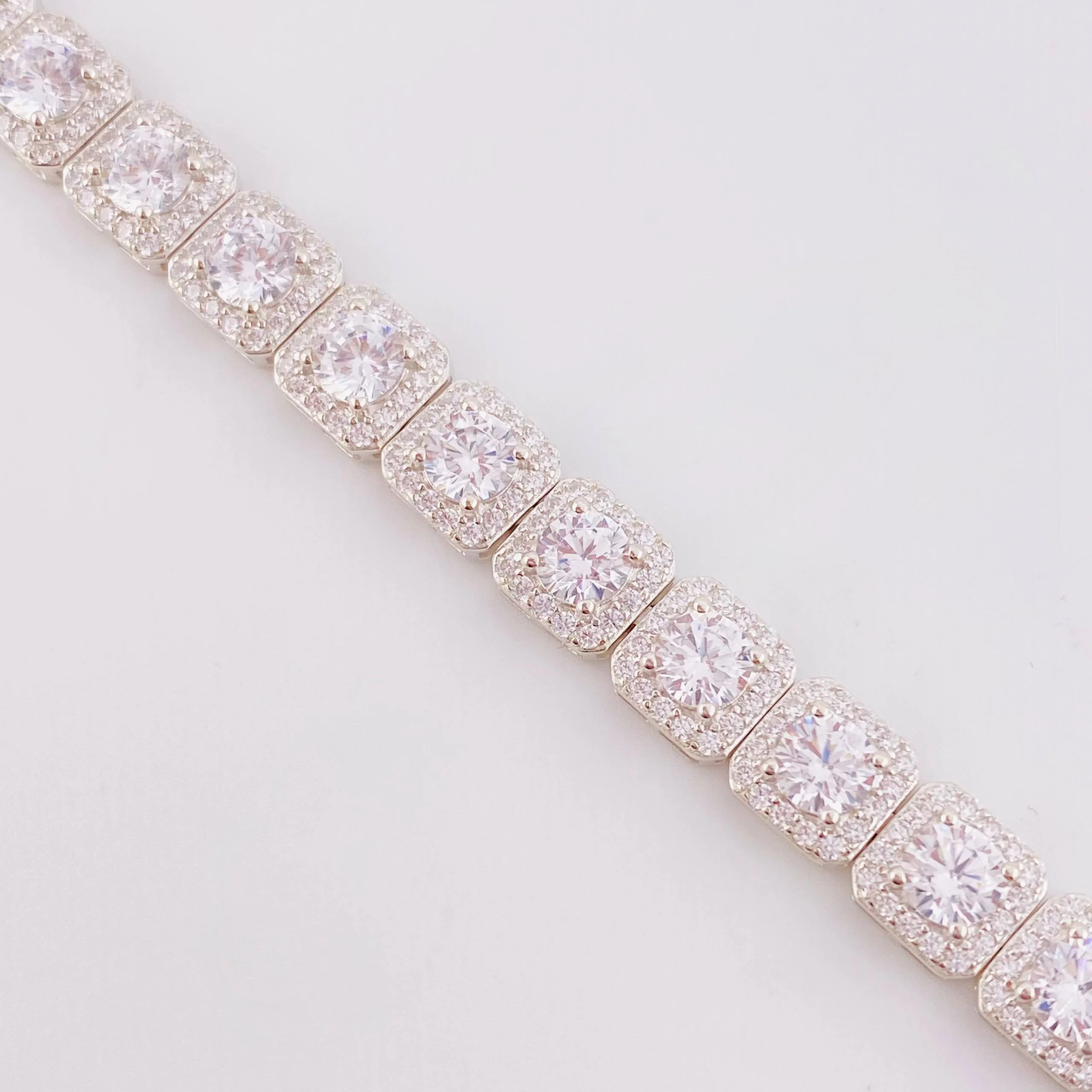 Pulso Tenis Cuadrado 17.95g / 18.5cm / 7mm Plata 925 - Image 3