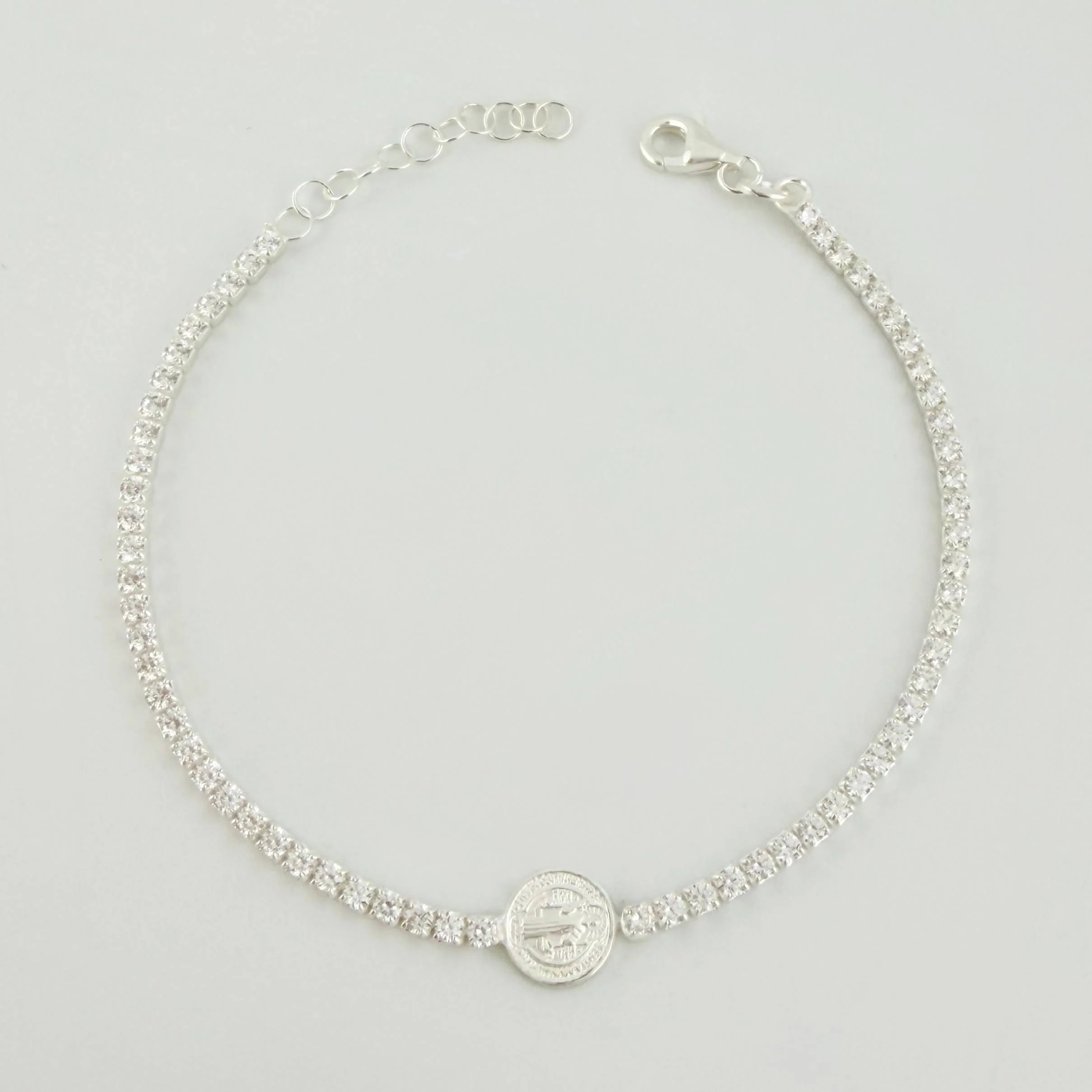 Pulso Tenis San Benito 3.95gr / 17cm-20cm / 2.3mm Plata 925