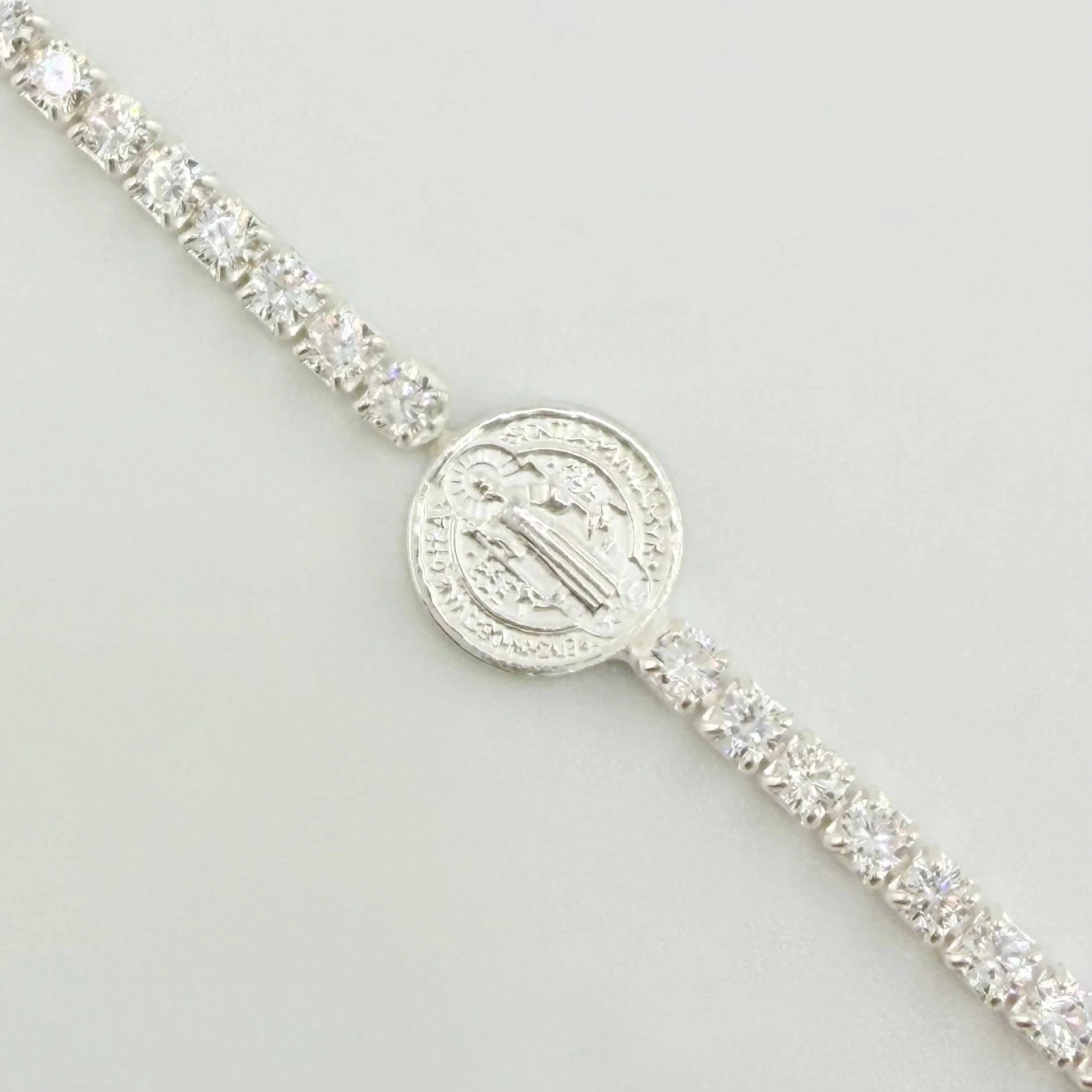 Pulso Tenis San Benito 3.95gr / 17cm-20cm / 2.3mm Plata 925 - Image 2