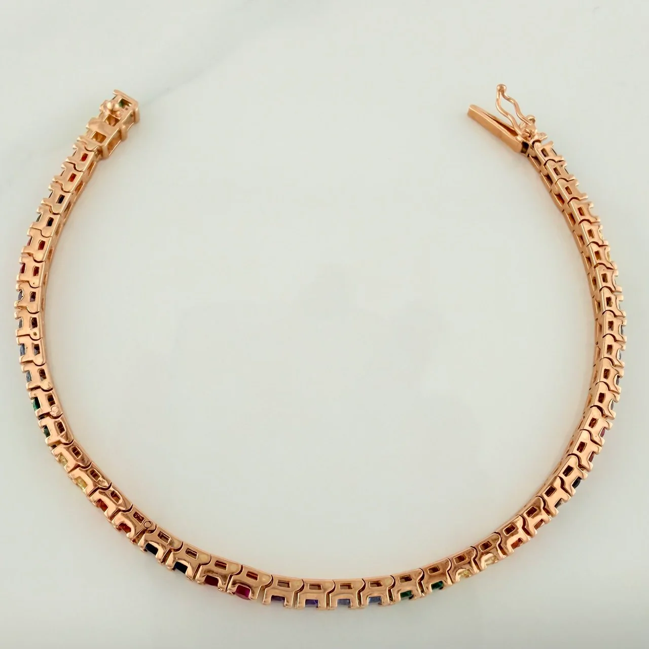 Pulso Tennis 13.25gr / 17.5cm / 3.2mm Oro Rosa 18K - Image 2