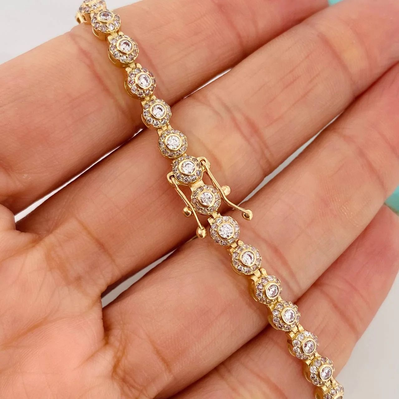 Pulso Tennis 8.95gr / 18cm / Oro Amarillo 18K & - Image 4