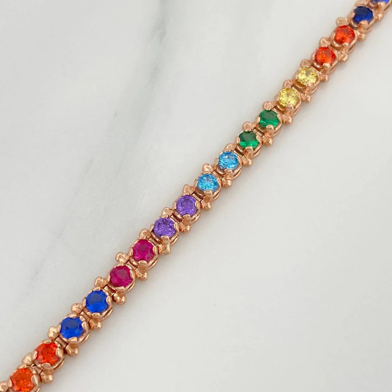 Pulso Tennis 9.55gr / 17cm / Oro Rosa 18K % - Image 3