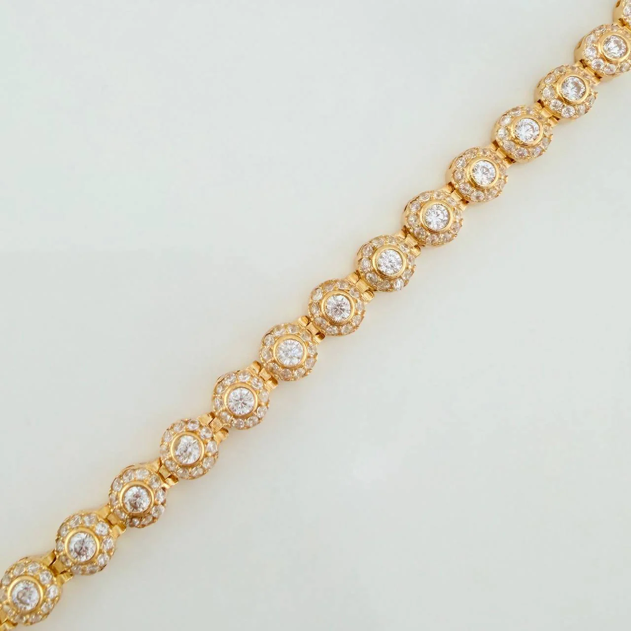 Pulso Tennis 9.55gr / 19cm / 4.5mm Oro Amarillo 18K $ - Image 3