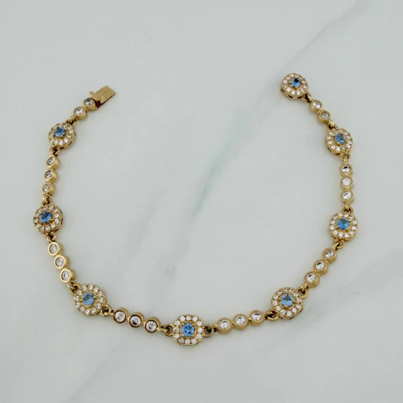 Pulso Tennis Halo 10 g / 18.1 cm / 7.11 mm Oro Amarillo 18K